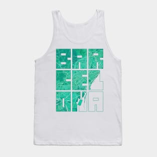 Barcelona, Spain City Map Typography - Watercolor Tank Top